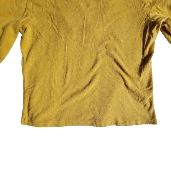 Rafaella Studio yellow long sleeve v-neck top sz L - Picture 6 of 14